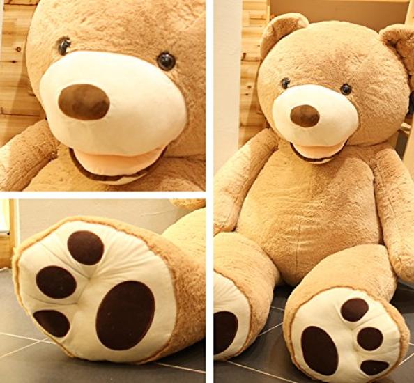 MIXUS Extra Large Plush BearTeddy BearGiant Plush ToyBearTeddy BearLarge Plush ToyHugging Pillow (Light Brown, 200cm)