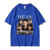 Maglietta Grafica Retro Dean Winchester Attore Unisex Moda Manica Corta T-shirt Uomo Casual Cotone Oversize T-shirt Streetwear