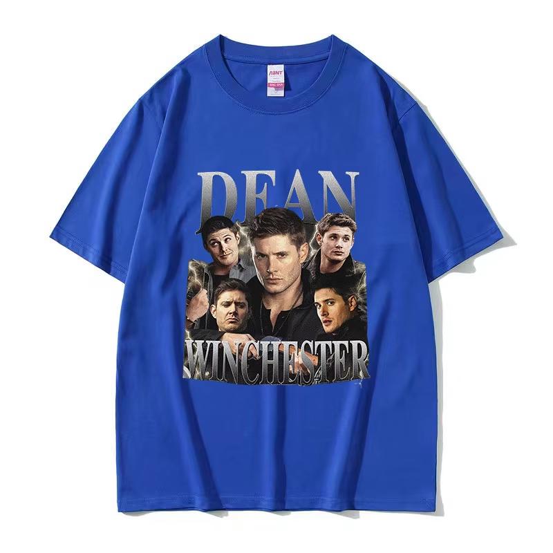 Maglietta Grafica Retro Dean Winchester Attore Unisex Moda Manica Corta T-shirt Uomo Casual Cotone Oversize T-shirt Streetwear