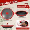 Microwave Grill Pan with Cover Griddle & Crisper Pan Cheese Maker for Grilling, Browning, and Crisping Foods Microwave Cookware