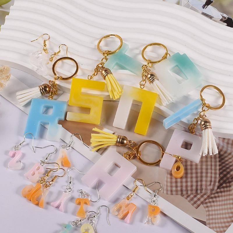 Transparent Silicone Mould Dried Flower Resin Decorative Craft Diy Letter and Number Mold Epoxy Resin Molds for Jewelry