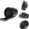Conector Adaptador de Reboque 12V 7 Pinos para 13 Pinos Conversor Elétrico para Caravana