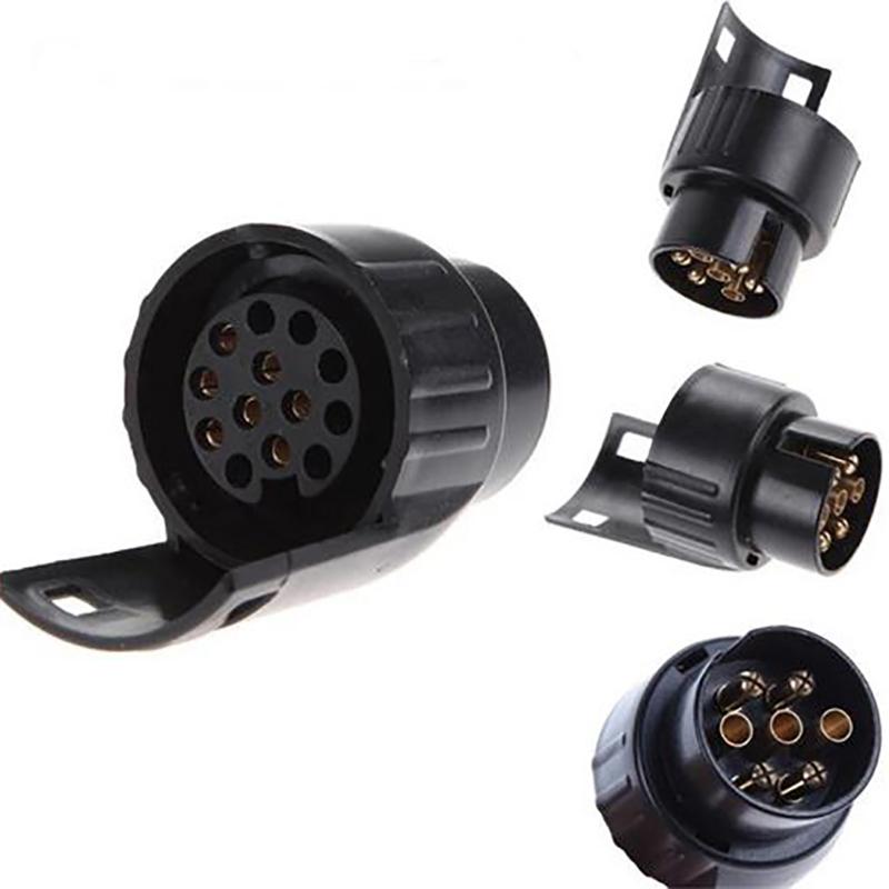 Conector Adaptador de Reboque 12V 7 Pinos para 13 Pinos Conversor Elétrico para Caravana