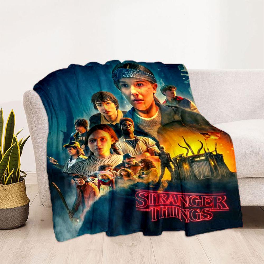 Stranger Things Blanket Suitable for sofas,travel, living rooms also a good gift for friends and family Suitable for all seasons.