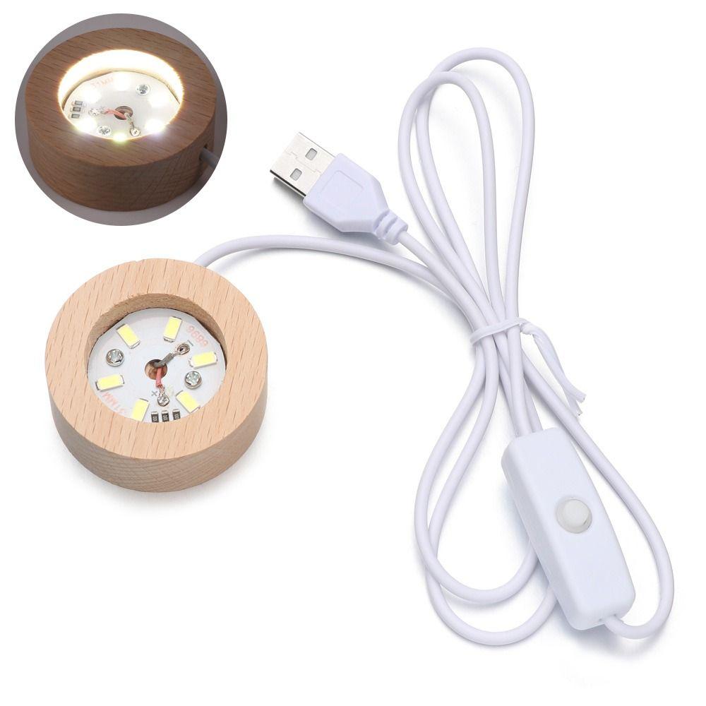 

Art with Remote Control Crystal Ball Holder LED Light Dispaly Base Night Lamp Base Home Decoration 6cm-White Light