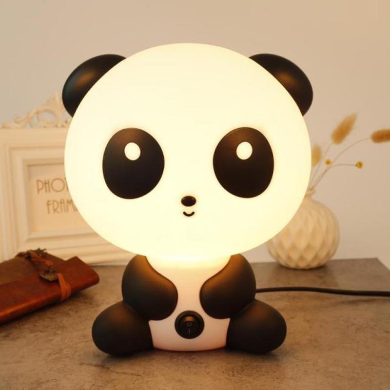 Cute panda table lamp baby baby night lamp for bedroom cartoon creative cartoon animal warm light energy saving in household | LED table lamps