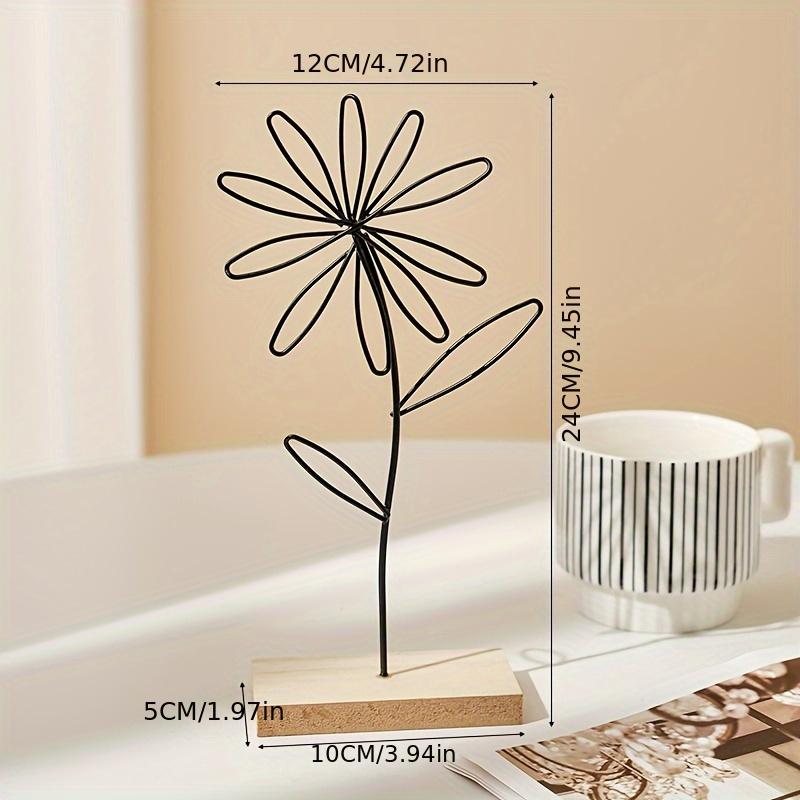 Iron Flower Ornament Desktop Art Iron Ornament Decorations Art Crafts Ornaments Sturdy Rustproof Table Art Home Decor With