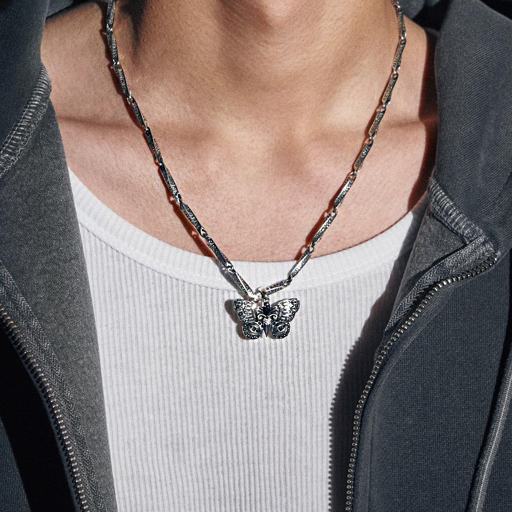 Anonymous Artisan Oldschool Dagger Butterfly Pendant