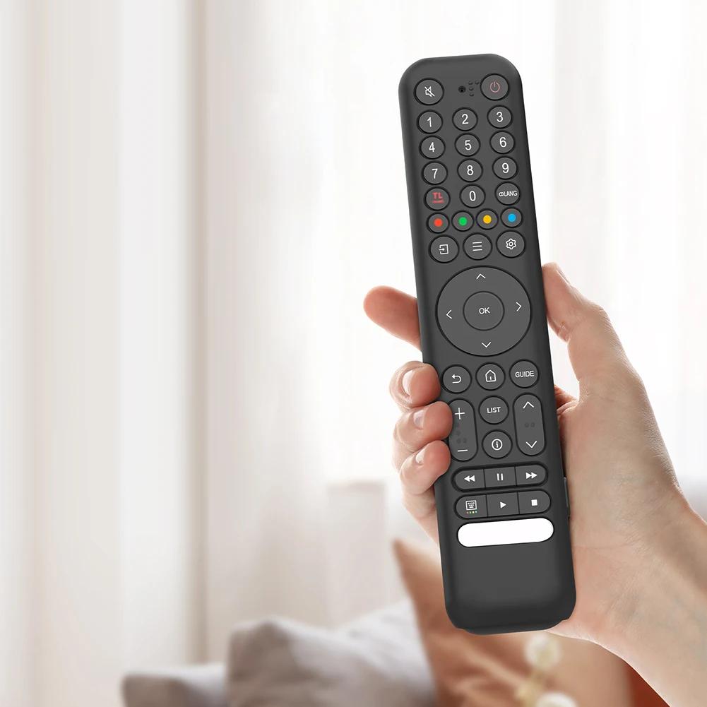 Silicone Case Protective Cover for TCL RC716/RC833 Smart TV Remote Control Cover Shockproof Controller Sleeve Skin with Lanyard