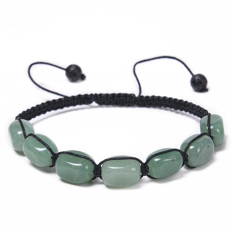 Adjustable Handmade Woven Natural Stone Crystal Beaded Bracelet