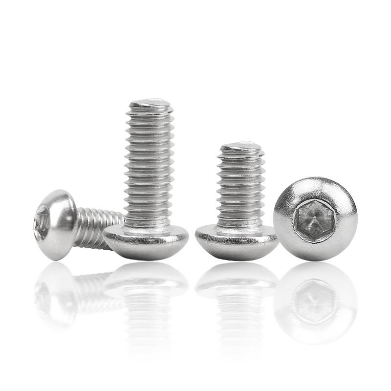 ISO7380 Extended Round Head Bolts - 304 Stainless Steel, M1.6-M16 Sizes