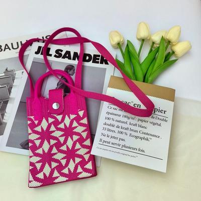 Mini Shoulder Bag Cute Mobile Phone Bag Student Messenger Bag Knitted Handbag Key Holder Lipsticks Pouch