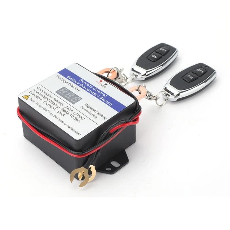 Waterproof 12V Battery Cut Off Switches Relays 240A 360A Remote Controlled High Current for Vehicles & Marine Applications