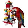 Multicolored Natural Wooden Blocks Chewing Toys Parrot Cage Bite Toy for Large Medium Macaws African Greys Cockatoos
