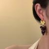 Vintage Style Purple Grape Cluster Long 925 Silver Earrings - 2025 New Retro Design