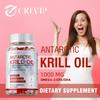 Antarctic Krill Oil Softgels - 2000 Mg with Omega-3s EPA, DHA, Astaxanthin and Phospholipids - for Brain, Heart, Joints, Skin and Immune Support