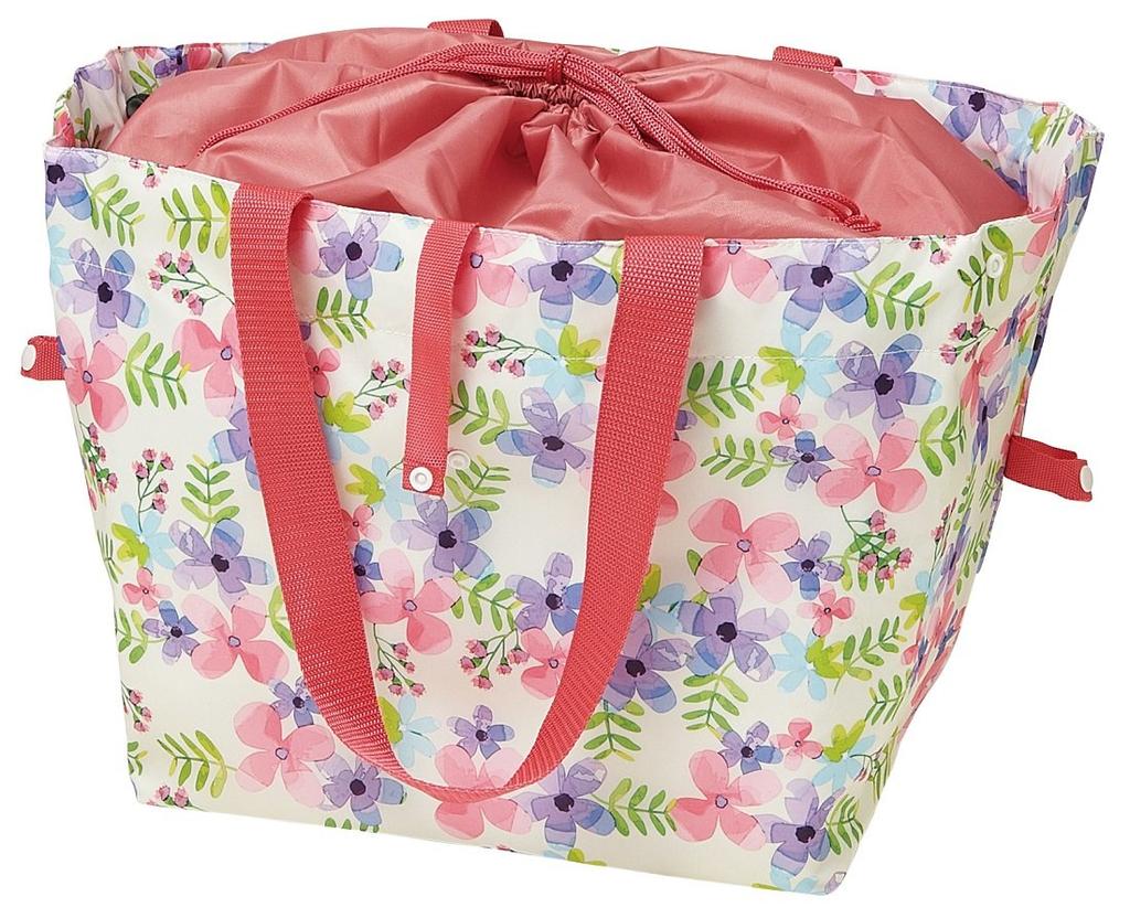 Geantă de cumpărături izolată Skater, Model Floral Roșu, (KBRC1)