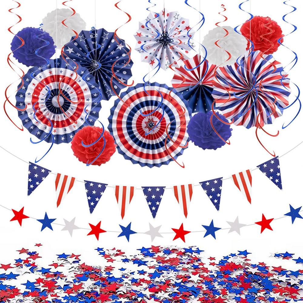 

4th Of July Decorations For Home Festive Decor Veterans Day Party Supplies For Home Office Apartment Coffee Shop School Yard