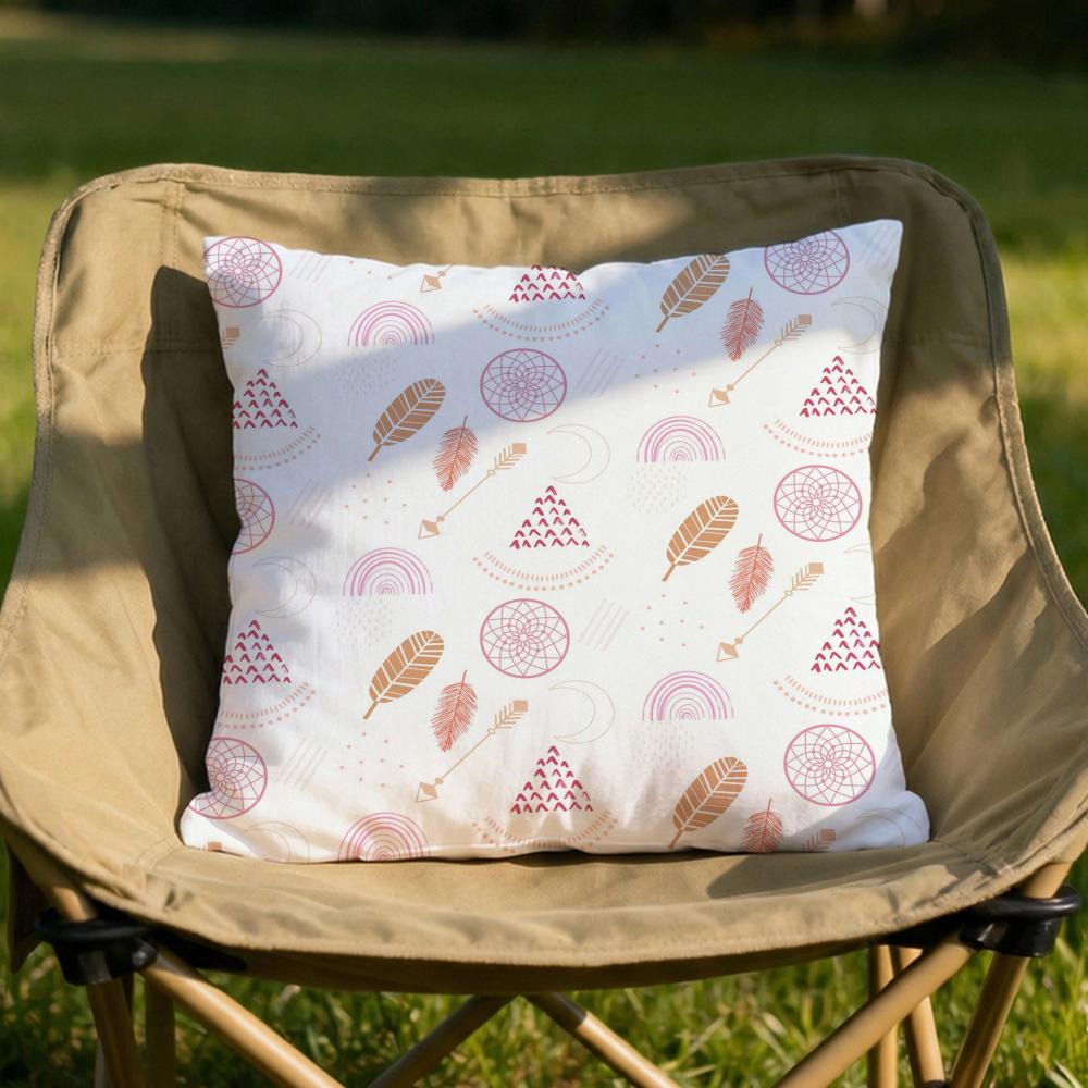 Abstract Boho Pattern Cushion Cover Soft Reversible  Durable Pillow Cover  MultiScene Use for Home  Car Daily Comfort