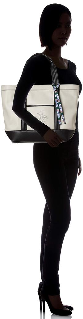 Beverly Hills Polo Club PU-Tragetasche, Beige x Weiß