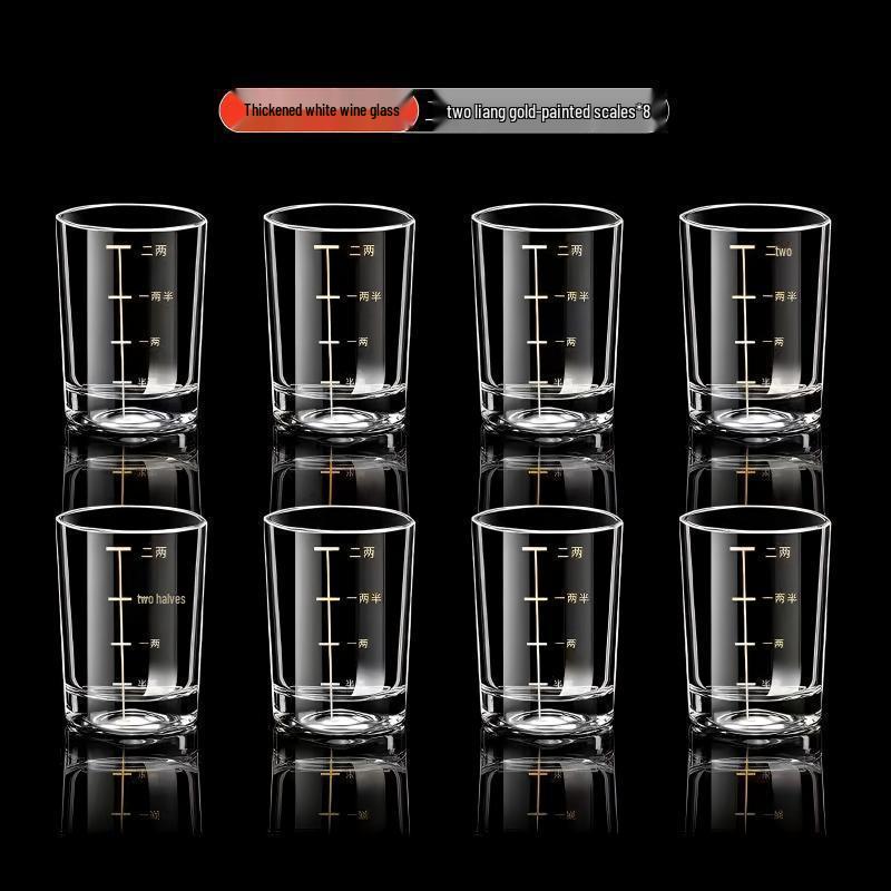 Tempered Glass Wine Set: White Wine Cup, Two Glasses, Old-fashioned High-end Spirits and Beer Glasses