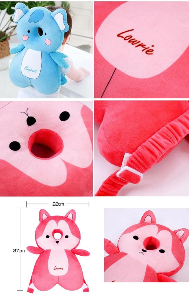 Baby Backpack for Baby Back Anti-Fall Pad, Impact-Resistant (Ladybug)