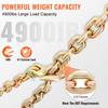Transport Binder Chain, 4900 Lbs Working Load Limit, 5/16'' X 20' G80 Tow Chain Tie Down with Grab Hooks, DOT Certified, Galvanized Coating Manganese