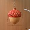 Christmas Traditional Wooden Acorn Pentagram Pendant Tree And Window Decoration