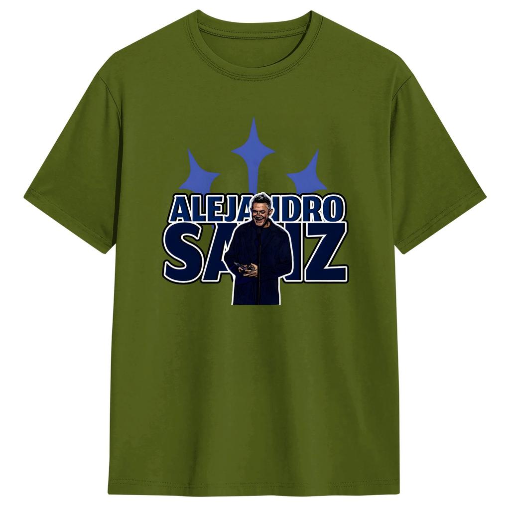 Harajuku TShirt Beach Alejandro Sanzs Hipster T Shirts Spanish 2026 Tour Pure Cotton Tee Shirt for Unisex Y2K Retro Cheap Tops