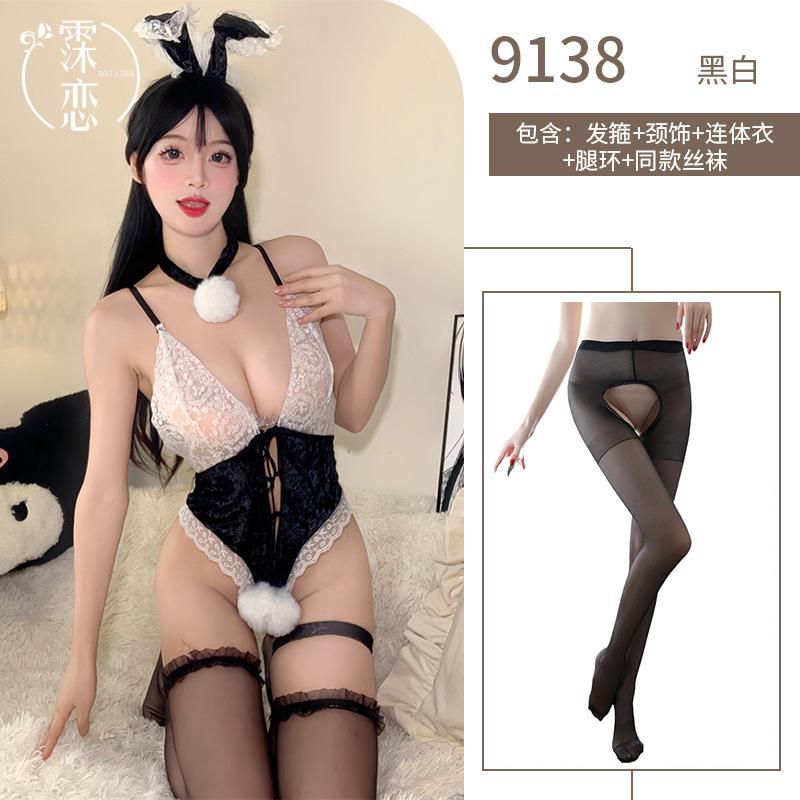 Sex Underwear Lace Hollowed Out Sexy Bunny One-piece Uniform Passion Free Sex Clothes Pure Desire Wind