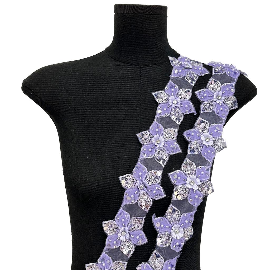 8Cm Three-Dimensional Flower Nail Diamond Sequin Lace Diy Bag Shoes And Hats Accessories Clothing Decorative Lace Accessories