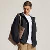 Li Ning Wow Wade Series Water-Resistant Comfortable Casual Hooded Zipper Letter Print Fleece Windbreaker Men Outerwear Black AFDU225-1