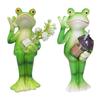 Cartoon Frosch Figur hält Vase Milchtee Frosch Statue Harz Tier
