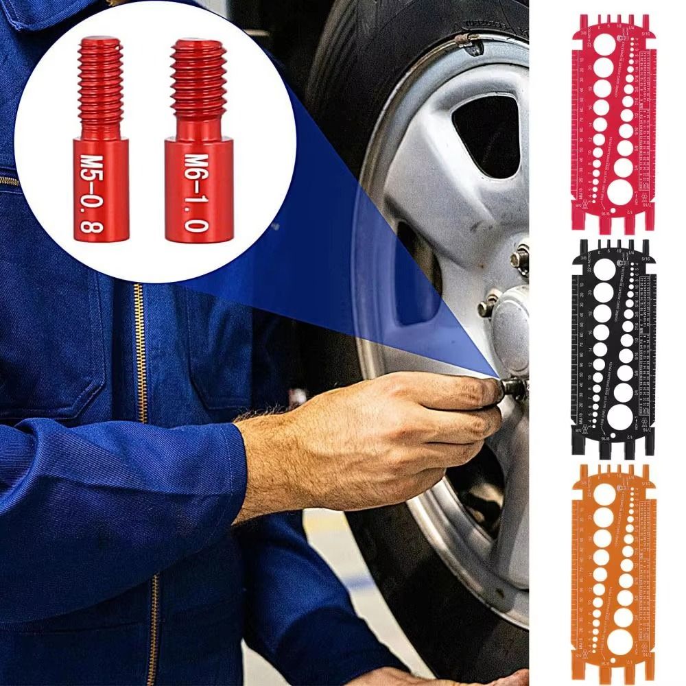 Portable Nut Gauge Imperial Standard Bolt Gauges Screw Size Measuring Ruler  Industrial Use