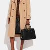 New COACH Brooke Polished Pebbled Leather Shoulder Bag, Crossbody Bag, Handbag Large Women's Black CE730-B4BK