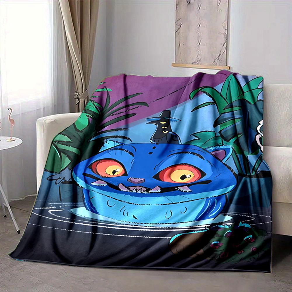 1pc K-Pop Demon Hunters Soft Skin-Friendly Flannel Blanket with Digital Printing, Various Sizes Available for Family, Friends, Birthday