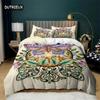Butterfly Duvet Cover Europe Geometric Moth Bedding Set Queen Size For Kids Boys Girls Teens Mystic Fantasy Room Dorm Decorative