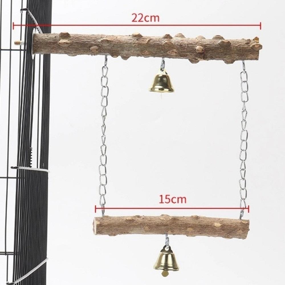 New Wood Parrot Suspension Bridge Toys Claw Grinding Bracket Rod Bird Toys Durable Pole Standing Birdcage Accessories
