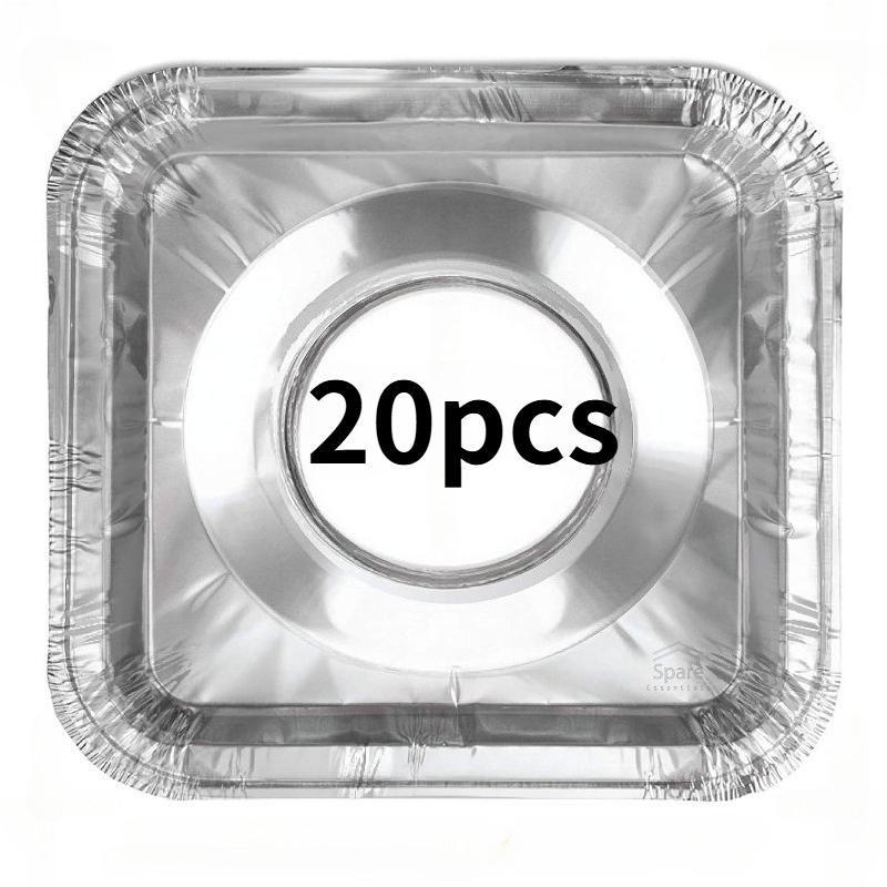 10/30PCS Aluminum Foil Burner Covers Disposable Stove Liners for Gas Cooktops Oil-Proof Cooking Protectors (Easy Clean)