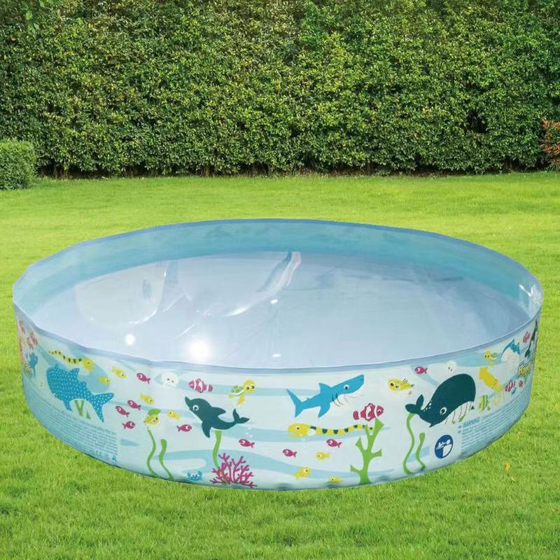 Little Pool for Kids Play Pool Animal Design Toys Activities Hard-Sided Play Playhouse for Backyard Vacation Pond Patio