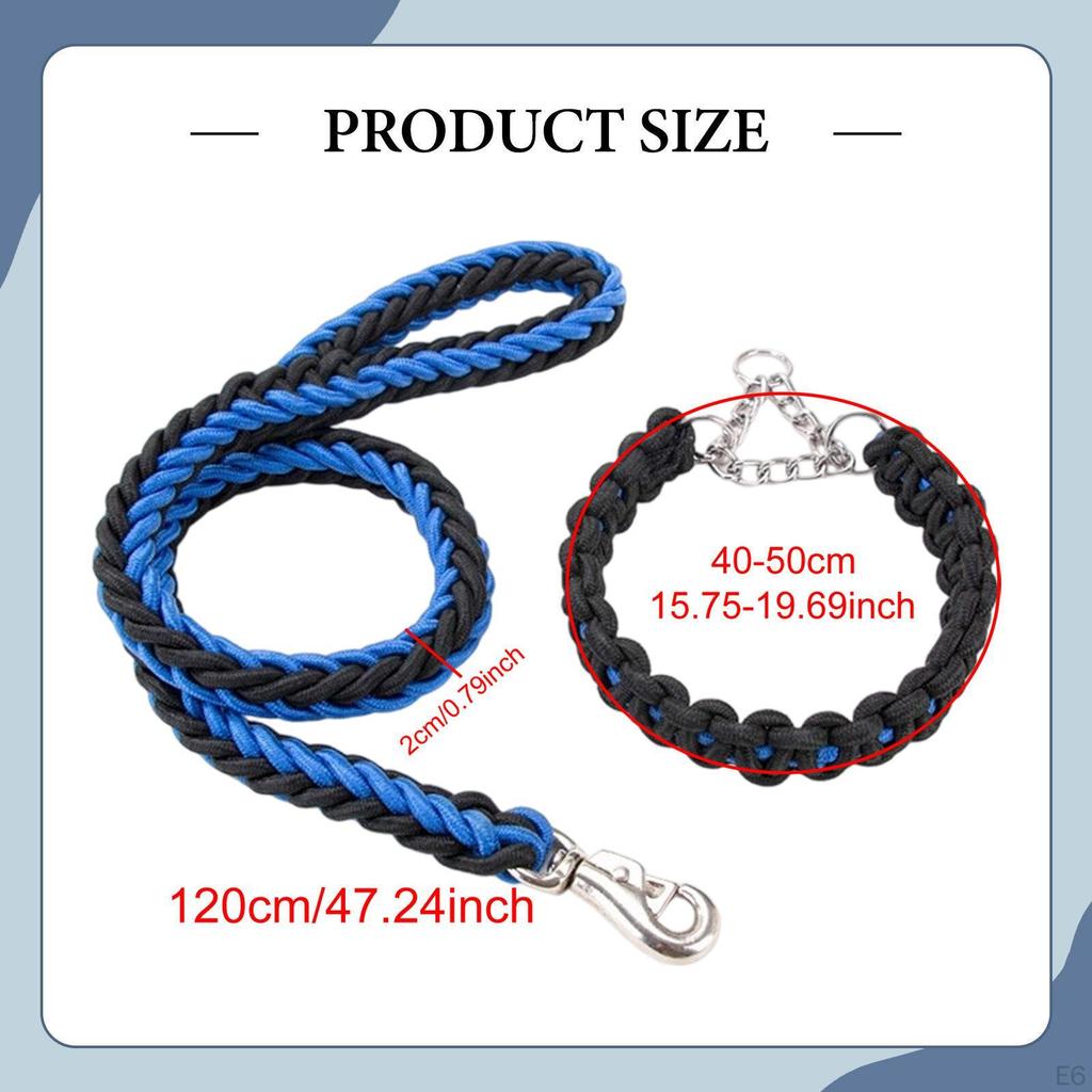 Braided Dog Leash Convenient Nylon Rope Portable for Cycling Jogging Hiking Outdoor