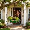 Wide-Mouth Heart Shape Bird Feeder Iron Art Retro Bird Bath Flower Bird Water Feeder  Courtyard