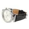 Women Watch Rhinestone Decoration Waterproof Leather Strap Round Dial Mechanical Watch for Outdoor