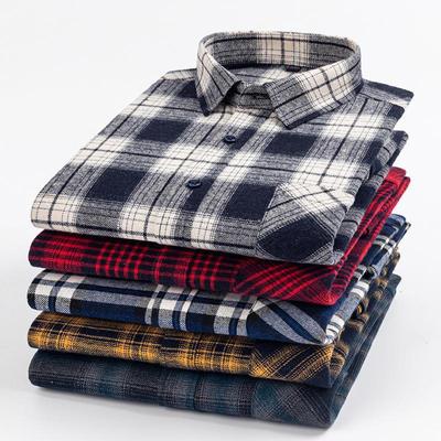 Giacca camicia da uomo a quadri in puro cotone - Stile casual primaverile/autunnale per il guardaroba del papà di mezza età