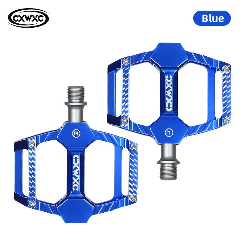 CXWXC Bike Pedals Aluminum Anti-slip MTB Road Bicycle Pedals Ultralight Sealed 3 Bearing One-piece Galvanized Cycling Pedal