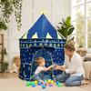 Kinderburg Zelt, Prinzessinnen Spielhaus für Mädchen, Indoor Outdoor Einfach Aufzubauen Spielzelt mit Stern Mond Design, Geburtstagsgeschenk für Kleinkinder