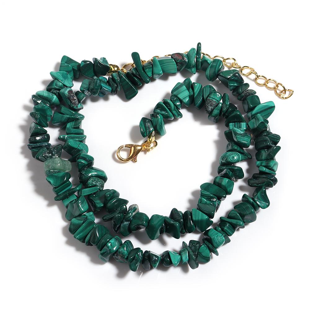 1 Strand 43cm Irregular Gravel Bead Choker Necklace Natural Stone Crystal Necklace Lobster Clasp Chain For Women Jewelry Gift