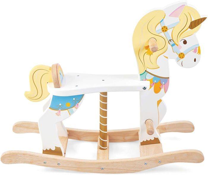Wooden Rocking Unicorn Le Toy Van - Unique Color - for Children from 12 Months