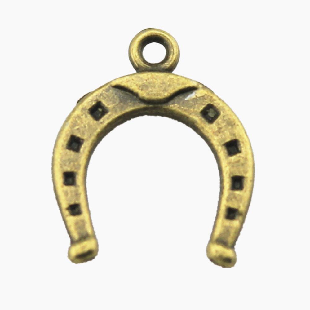 Vintage Horseshoe Charms Alloy Metal Pendants For DIY Jewelry Lucky Themed Accessories