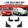4 STÜCK Auto Schmutzfänger Spritzschutz Kotflügel Auto Schmutzfänger Kompatibel mit VW Polo Mk4 9N3 2005 2006 2007 2008 2009